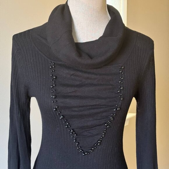 B.RELAXX Stretchy Sexy Sweater Dress in Black - Size Small - Picture 3 of 8